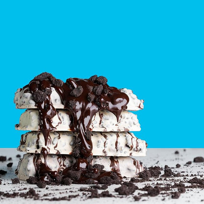 FITCRUNCH Full Size Protein Bars, 6-Layer Baked Bar, 8g of Sugar, Gluten Free & Soft Cake Core (12 Bars, Milk and Cookies)