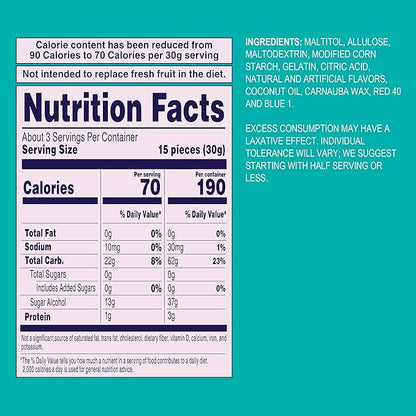 Welch's Zero Sugar Fruity Bites, Island Fruits Snack Pack, Gluten Free & Sugar Free Snacks, 3oz Snack Pack (Pack of 1)