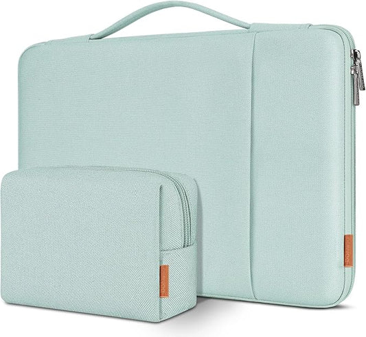 DOMISO Laptop Case Laptop Sleeve Cover Compatible with 15 inch MacBook Air M4/A3241 2025, M3/A3114,M2/A2941,15 inch MacBook Pro A1990 A1707,Compatible with Dell XPS 15 Plus with Small Case,Mint Green