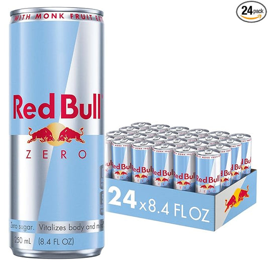 Red Bull Energy Drink, Total Zero, 8.4 Fl Oz, 24 Count