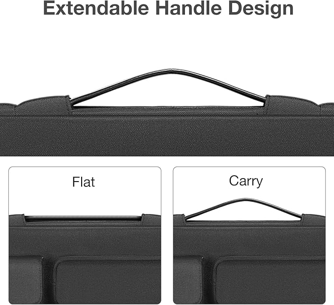 MOSISO 360 Protective Laptop Case 15 inch, Laptop Sleeve Compatible with MacBook Air 15 M4 A3241 M3 A3114 M2 A2941 2025-2023, Dell XPS 15,Side Open Bag with 2 Raised&1 Flapover Pockets, Black