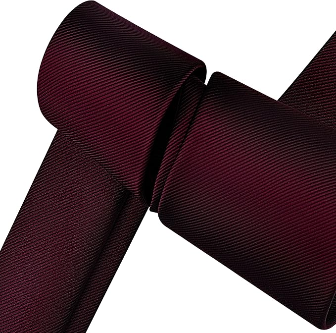 Branduce 3.15"（8cm） Men's Solid Color Formal Woven Necktie + Gift Box