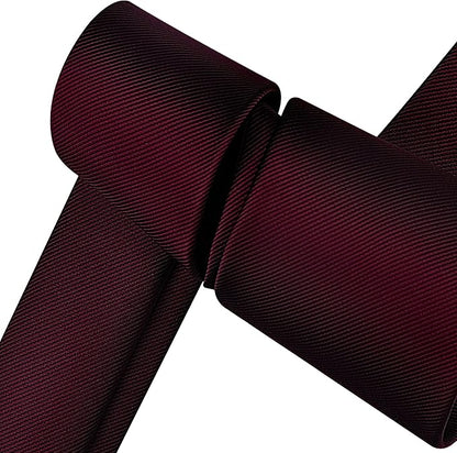 Branduce 3.15"（8cm） Men's Solid Color Formal Woven Necktie + Gift Box
