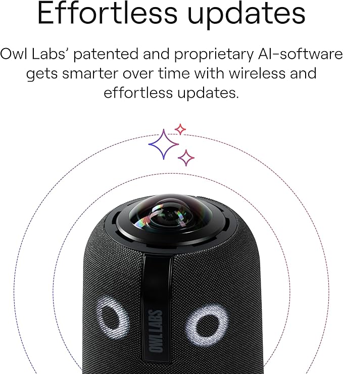 Meeting Owl 4+ 360-Degree, 4K Smart Video Conference Camera, Microphone, and Speaker (Automatic Speaker Focus, Smart Zooming, Noise Equalizing, Certified for Microsoft Teams)