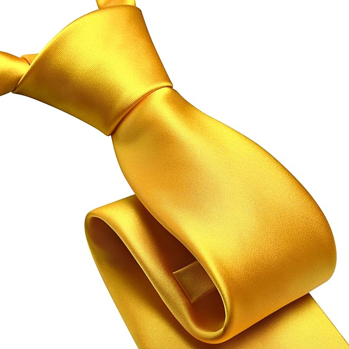 Branduce 3.15"（8cm） Mens Solid Satin Tie Pure Color Necktie for Business and Wedding + Gift Box