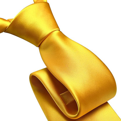 Branduce 3.15"（8cm） Mens Solid Satin Tie Pure Color Necktie for Business and Wedding + Gift Box