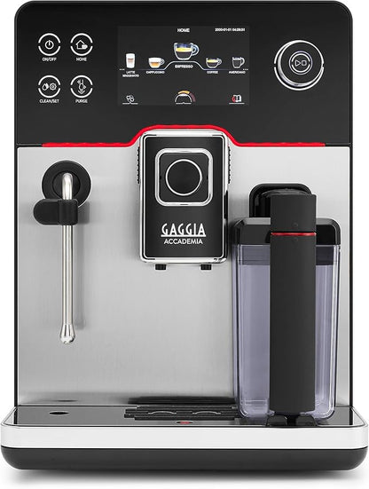 Gaggia Accademia Luxury Italian Fully Automatic Espresso Machine with 19 Customized drink settings,0.5 Liters,RI9782/46 Brushed Stainless