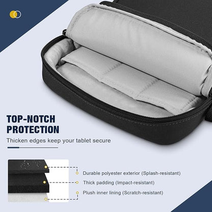 MoKo 13-14 Inch Laptop Sleeve Bag, Fits MacBook Air 13/13.3/13.6 Inch M2/M3, MacBook Pro 13/14 Inch M1/M2/M3, Surface Pro 9/8 13", Multifunctional Bag with Shoulder and Headphone Port, Black