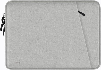 Laptop Sleeve, Shockproof Protective Computer Sleeve Cover with Accessories Pocket, Water Resistant Traveling Carrying 15.6 inch Laptop Bag Compatible for MacBook Dell HP Acer Lenovo, Gray