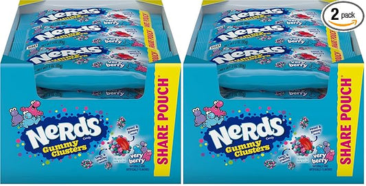 Nerds Gummy Clusters Candy, Very Berry, 3 Ounce (Pack of 24)