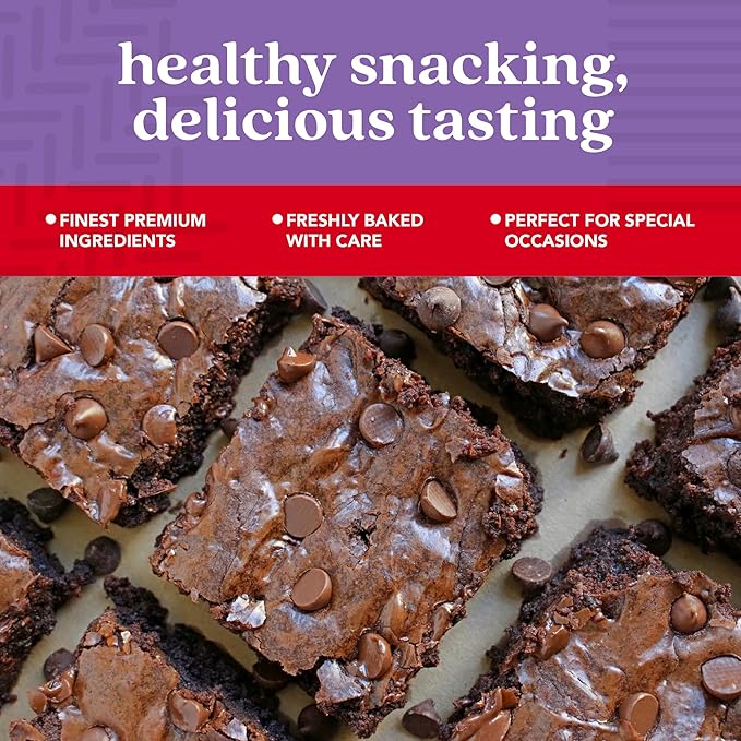 David’s Cookies Gluten-Free Chocolate Chip Brownies 9 Pack - Decadent Fresh Baked Gourmet Brownie Basket Treats - Great for Sharing and Gifting - Ideal Gourmet Food Gift, Healthy Snacks For Everyone