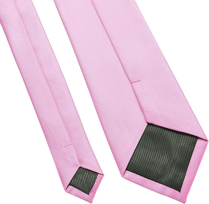 DecTwig Men's Ties Solid Color Formal Neckties 3.15" (8CM) Black Ties For Men