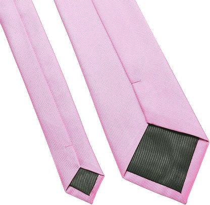 DecTwig Men's Ties Solid Color Formal Neckties 3.15" (8CM) Black Ties For Men