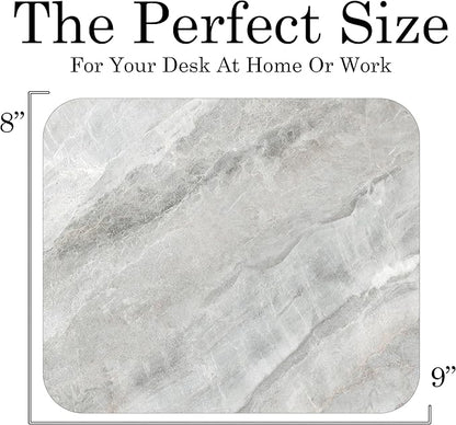 Gray Marble Agate Mouse Pad Mat Mousepad for Desk Computer Laptop PC Gaming Home or Office Gift Marbled Abstract (Gray MP25)