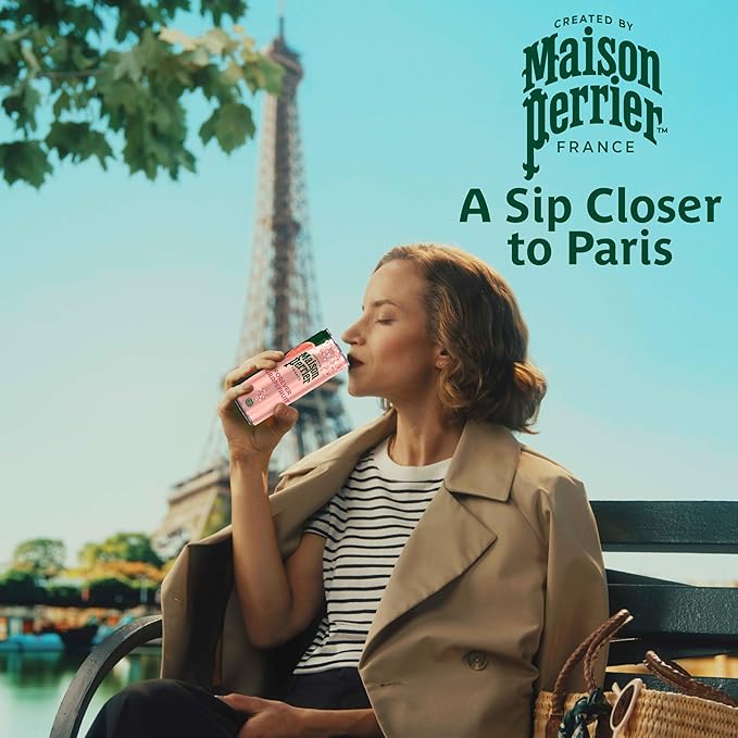 Maison Perrier Forever Grapefruit Flavored Sparkling Water, 11.15 Fl Oz Cans, 8 Count, 3 Pack