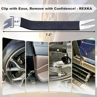 Rexka 101pcs Fender Bumper Shield Fender Liner Push Pin Retainer Clips 6030441 for Jeep Dodge Ram Chrysler + Multipurpose Auto Trim Body Remover