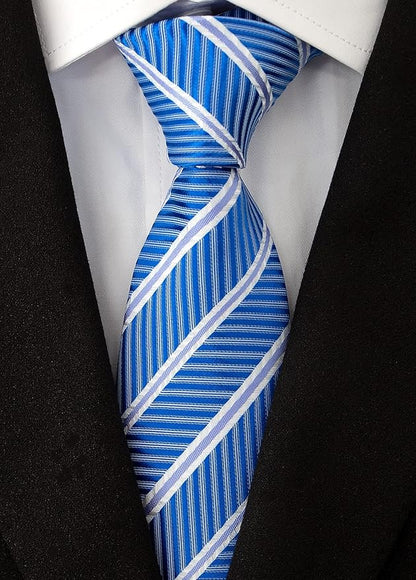 Adulove Men's Necktie Classic Silk Tie Woven Jacquard Neck Ties 6 PCS