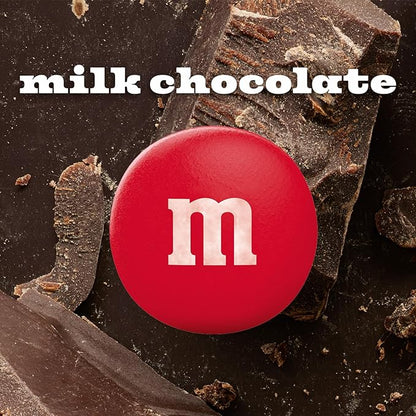 M&M's Milk Chocolate Bulk Candy in Resealable and Recyclable Jars, Party Size Assorted Chocolate Candies, Movie Night Snacks, Candy Buffet, 25.5 Oz Each (Pack of 2)