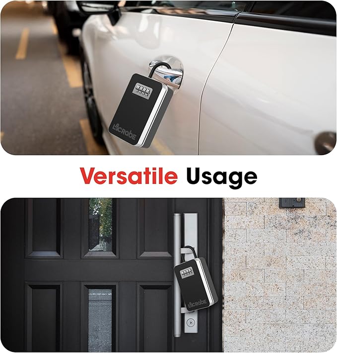 Key Lock Box, Secure lock box for keys with code for Indoor and Outdoor Use, Ideal for Home, Office or Rentals, Perfect for Homeowners and Businesses Looking for a Secure Storage Solution