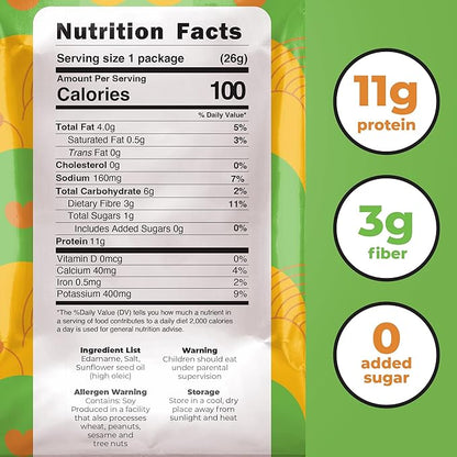 Crunchy Dry Roasted Edamame Beans Snack by Zest Delites, Buffalo, Vegan, Low Calorie (100cal) High Protein Snacks (11g), Low Carb, Keto, Gluten Free, 0.9 oz 24 Packs