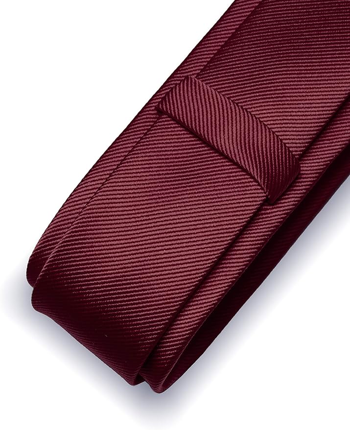 RBOCOTT 2.4" Solid Color Skinny Tie for Men Slim Necktie(6cm)