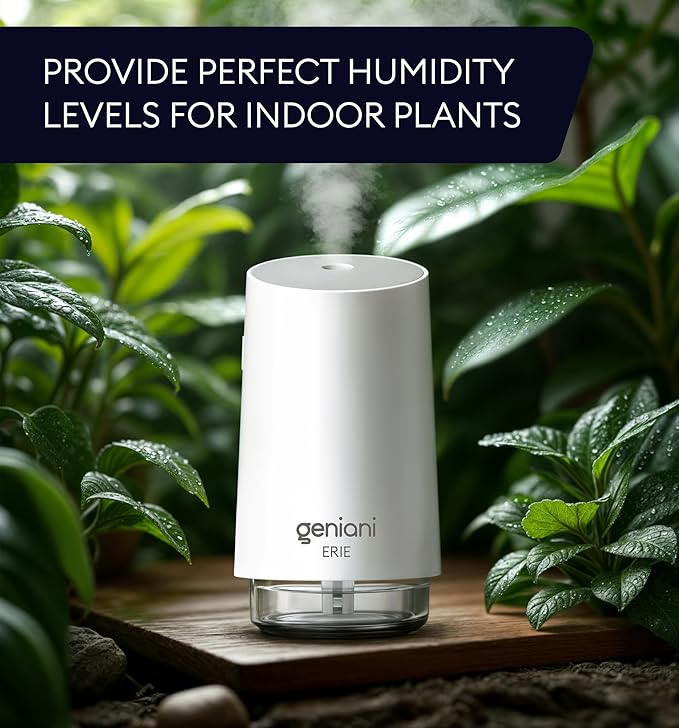 GENIANI Portable Cool Mist Humidifiers for Bedroom & Office - Ultrasonic Humidifier for Home, Baby, Small Room with Auto Shut Off, 250ML Easy to Clean Water Tank