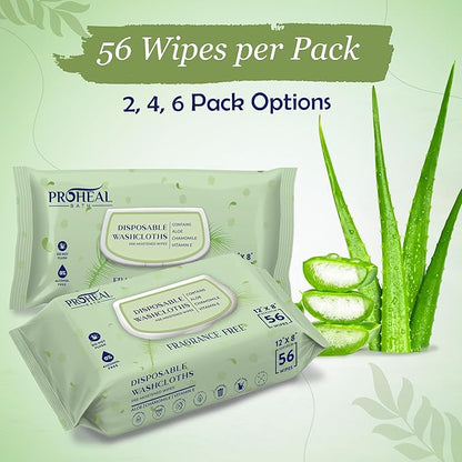 X Large Wet Wipes for Adults - 4 Packs of 56 [224 Count] Disposable Incontinence Wipes, 12" x 8" Adult Wipes for Elderly - Personal Body Wipes for Women and Men, Pre Moistened Adult Washcloths