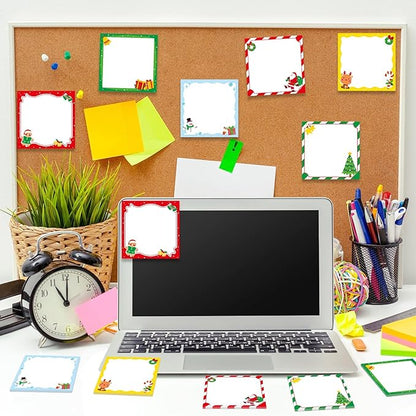 30 Pack Christmas Sticky Notes- 600 Sheets Xmas Notepads for Adult Appreciation Gifts Holiday Notes Message Reminder School Supplies