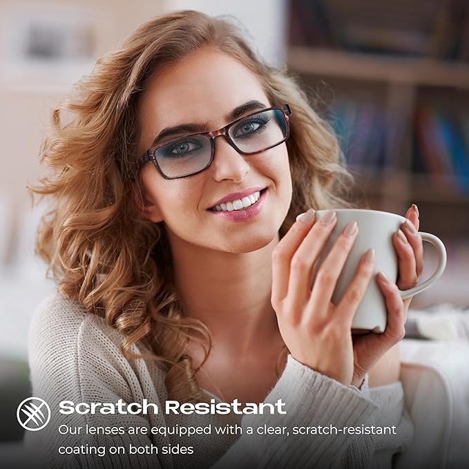 Readerest 2.5 Blue Light Reading Glasses - Lightweight Computer Glasses - Eye Strain, UV Glare Protection (Bourbon+Tortoise)