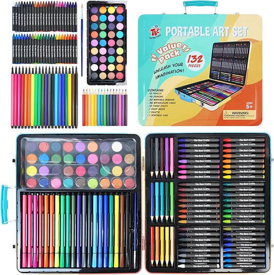 TBC The Best Crafts Drawing Pens Set for Artists and Sketching (132 Piece)