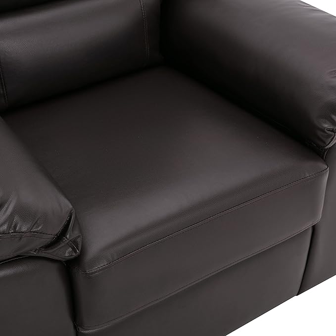 Morden Fort Faux Leather Accent Chair, Modern Luxury and Comfy Sofa Couches for Living Room, Apartment, Office, Reading Room, Bedroom