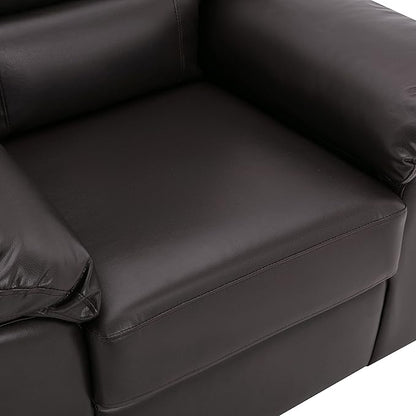 Morden Fort Faux Leather Accent Chair, Modern Luxury and Comfy Sofa Couches for Living Room, Apartment, Office, Reading Room, Bedroom