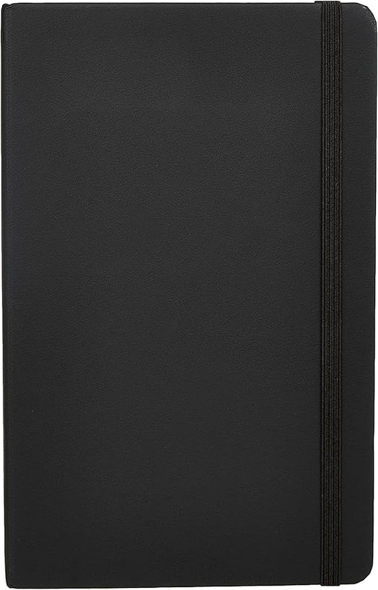 Amazon Basics Classic Grid Notebook, Graph Ruled, 240 Pages, Black, Hardcover, 5 x 8.25-Inch