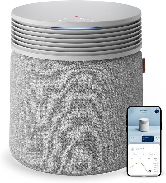 BLUEAIR Air Purifier for Large Rooms & Home - Odor Eliminating Cleans up to 3385 ft², HEPASilent, Smart WiFi, Auto Mode, Doubles as Table, Removes Dust, Smoke, Pet Hair, AHAM Verified, Blue Signature