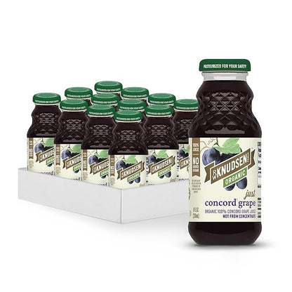 R.W. Knudsen Organic Just Concord Grape Juice, 8 fl oz (12 Pack)