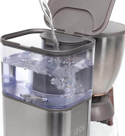 Café Specialty Drip Coffee Maker | 10-Cup Glass Carafe | WiFi Enabled Voice-to-Brew Technology | Smart Home Kitchen Essentials | SCA Certified, Barista-Quality Brew | Stainless Steel (Renewed)