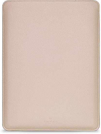 Comfyable Laptop Sleeve 14 Inch Precisely Compatible with MacBook Pro M4 M3 M2 M1 Pro/Max 2024, Faux Leather Cover Case 14 in, Sand