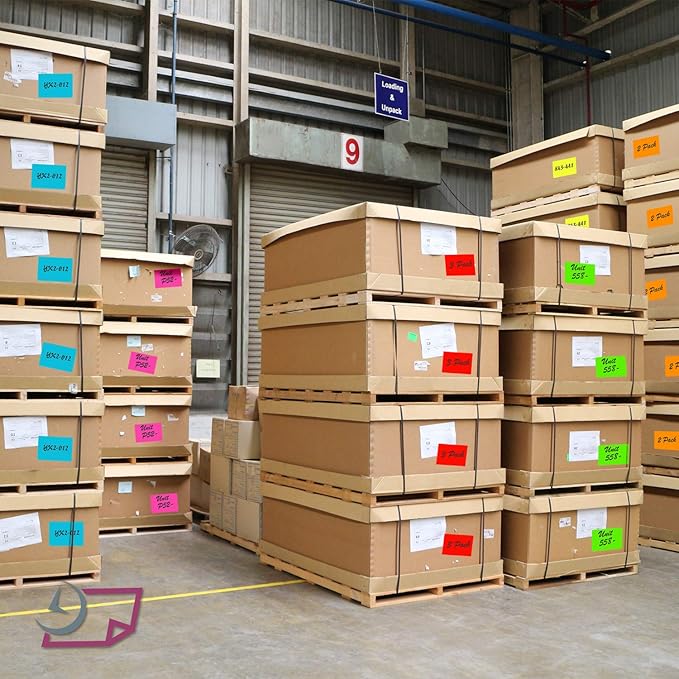 NextDayLabels 500 Rectangle Stickers (3" x 5") - Color Coding Labels Roll - Moving Labels for Boxes, Colored Inventory Stickers for Packing, Organizing, and Storage (Salmon)