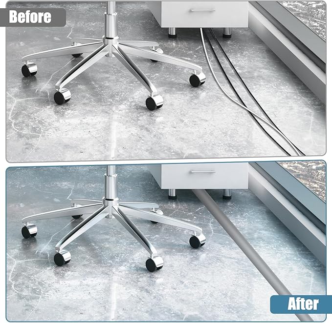 Floor Cord Covers for Wires 3.3FT Cable Hider Wire Coverr Self Adhesive Cord Hider Floor for Offices, Homes, Workshops, Warehouses Cable Cavity 0.51" W x 0.31" H
