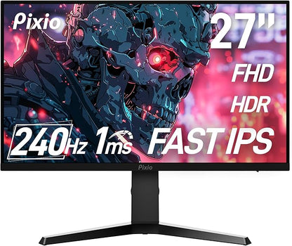 Pixio PX279 Prime Neo 27 inch 240Hz Refresh Rate FHD 1080p Resolution Fast IPS Panel 1ms GTG Response Time Gaming Monitor with Adaptive Sync and Fully Adjustable Stand