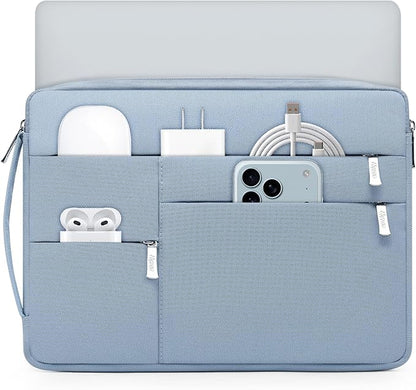 HYZUO 14-15 Inch Laptop Sleeve Bag for MacBook Air 15 M4 M3 M2, MacBook Pro 15, 15" Surface Laptop, XPS 14/15 Plus, Portable NoteBook Case for 14" HP Dell Lenovo ThinkPad Asus, Pale Blue