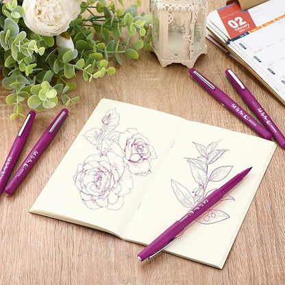 36 Pcs Felt Tip Pens 0.7mm Medium Point Colored Felt Tip Pens for Journaling Planner Writing Note-taking Art Office and School Supplies(Pink)