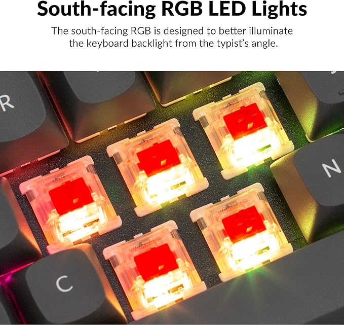 Keychron Q2 Wired Custom Mechanical Keyboard, QMK/VIA Programmable Macro, Full Aluminum, Hot-Swappable Gateron G Pro Red Switch, 65% Layout Double Gasket Compatible with Mac and Windows - Grey