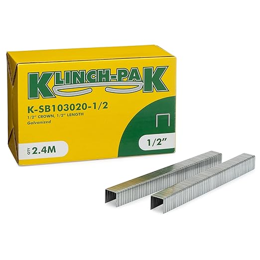 K-SB103020-1/2, 1/2" Crown by 5/8" Leg Length Heavy-Duty Plier Staple, 2,400 Count, Similar to Bostitch SB103020, for stapling Trays, Lids, Bags, Header Cards, Fastening End Caps