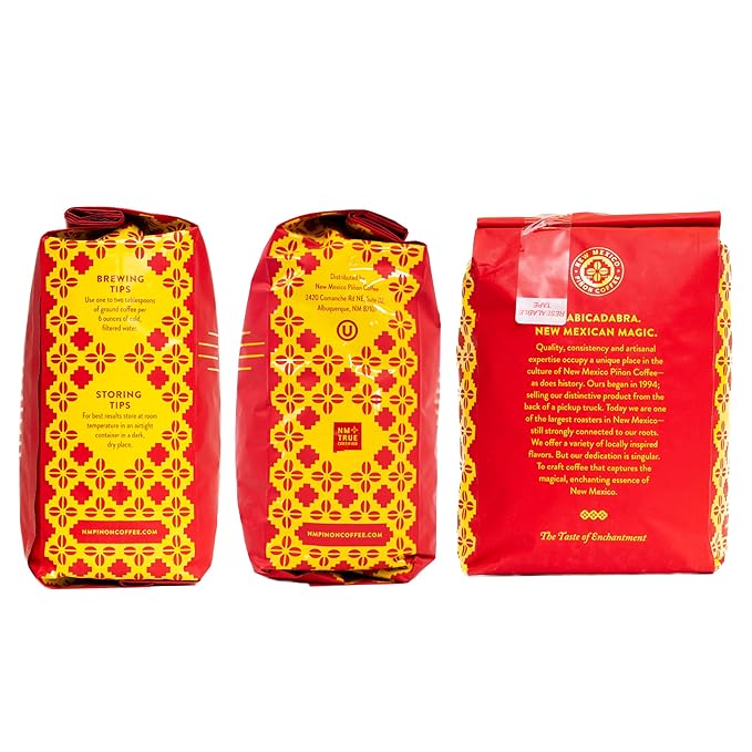 New Mexico Piñon Whole Bean Coffee Medium Roast 100% Brazilian Arabica Piñon Fudge - Naturally Chocolate Nutty & Smooth Flavored Coffee Beans - 2 Lb Bag