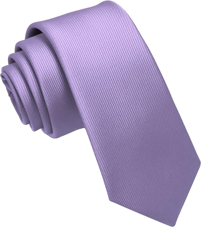 JEMYGINS 2.4" Solid Color Skinny Tie and Pocket Square with Tie Clip Sets for Men (6cm)