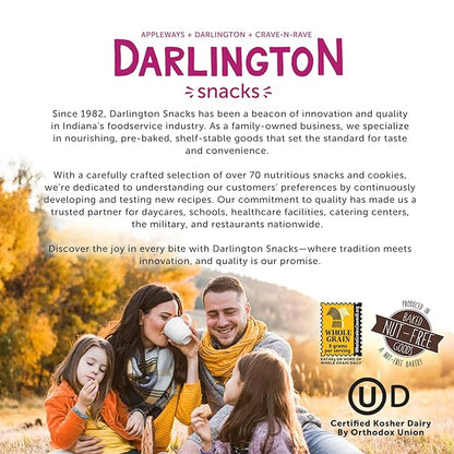 Darlington Snacks Individually Wrapped Oatmeal Cookies Soft Baked, 100% Nut Free Soft Baked Cookies Oatmeal, Made in USA, 0.75 Oz, 216 Count