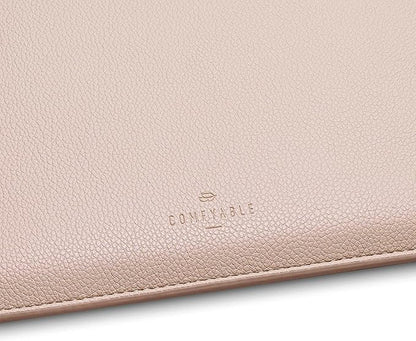 Comfyable Laptop Sleeve 15 Inch Precisely Compatible with MacBook Air 15" M4 2025 A3241 & M3 2024 A3114 & M2 2023 A2941, Faux Leather Cover Case, Sand