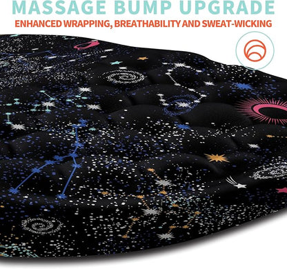Ergonomic Mouse Pad Wrist Support with Memory Foam Massage Bulge, Carpal Tunnel Pain Relief Mousepad Wrist Rest for Mouse(12x8 inch, Galaxy)
