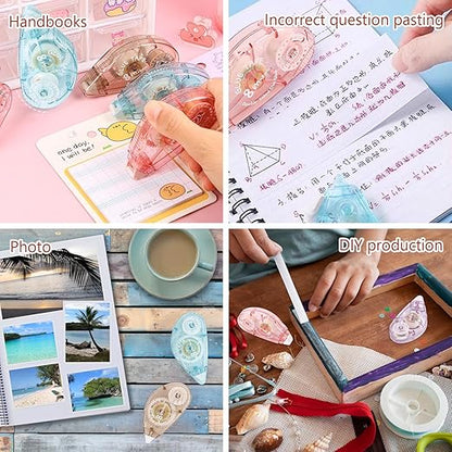 acDesign Scrapbook Tape,8Pcs Double Sided Tape Roller for Crafts,Glue Tape for Scrapbooking Photo Tape School Office Journaling Supplies